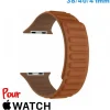 Bracelet 38mm Marron clair pour montre pour Apple Watch Cuir Micro Fibre