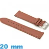 Bracelet 20mm montre  cuir véritable Grain Buffalo