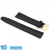 Bracelet 10mm Noir montre Rembourré Cuir