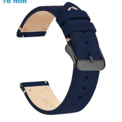 Bracelet montre 16 mm Cuir véritable boucle Ardillon Bleu