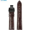 Bracelet montre 16 mm Cuir véritable Brun