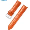 Bracelet montre 18 mm Cuir véritable Orange Ardillon