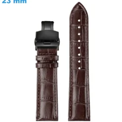 Bracelet montre 23 mm Cuir véritable Brun Papillon