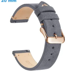 Bracelet montre 20 mm Cuir véritable Gris Ardillon