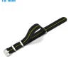 Bracelet montre 18 mm Nylon Noir fermoir Ardillon