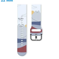 Bracelet montre 22 mm Silicone Motif boucle Ardillon