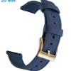 Bracelet montre 20 mm Tissu Bleu boucle Ardillon