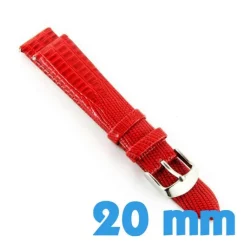 Bracelet montre aspect croco 20 mm