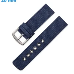 Bracelet montre Bleu 20 mm Nylon