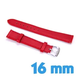 Bracelet montre cuir rouge 1.6 cm