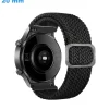 Bracelet montre Noir 20 mm Nylon fermoir Sangle