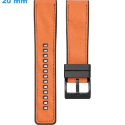 Bracelet montre Orange 20 mm Silicone fermoir Ardillon