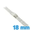 Bracelet montre pas cher argenté boucle déployante 18 mm
