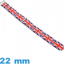 Bracelet montre Royaume Uni Textile N.A.T.O 22mm
