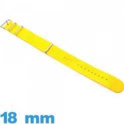 Bracelet N.A.T.O 18 mm montre Nylon Jaune