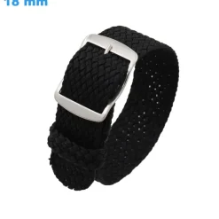 Bracelet Noir 18 mm Nylon de montre