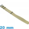 Bracelet Nylon de montre 20mm Nato