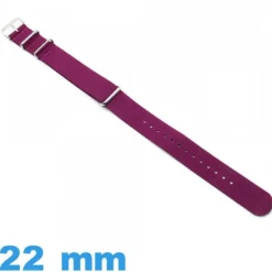 Bracelet Nylon 22mm N.A.T.O Violet montre