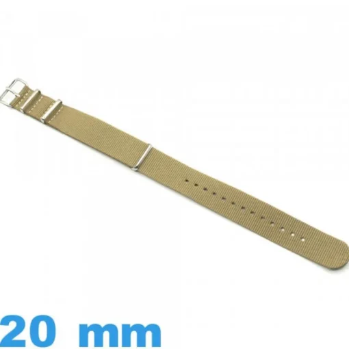 Bracelet Nylon pour montre 20mm N.A.T.O
