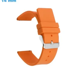Bracelet Orange 14 mm Caoutchouc de montre