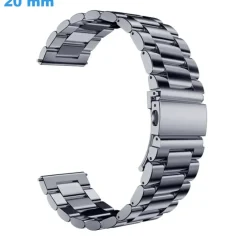 Bracelet Papillon Gris 20 mm Acier inoxydable pour montre