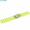 Bracelet pour montre 22 mm Plastique Transparent et Jaune fermoir Déployant