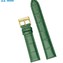 Bracelet pour montre 22 mm Cuir véritable Vert