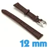 Bracelet pour montre Marron Cuir Synthétique 12 mm croco