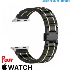Bracelet pour montre pour Apple Watch Noir Ceramique