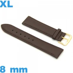 Bracelet pour montre XL Cuir véritable de veau lisse  8 mm