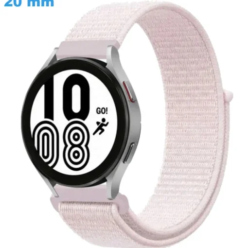 Bracelet Rose 20 mm Nylon pour montre Velcro