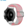 Bracelet Rose et Blanc 22 mm Nylon de montre boucle Sangle