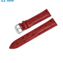 Bracelet Rouge 22 mm Cuir véritable montre
