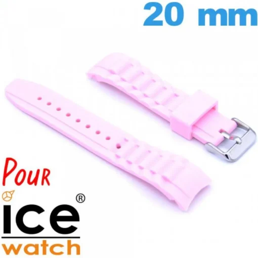 Bracelet Silicone 20 mm Rose montre Ice Watch