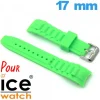 Bracelet Silicone 17 mm Vert de montre pour Ice Watch