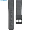 Bracelet Silicone fermoir Ardillon montre Gris 22 mm