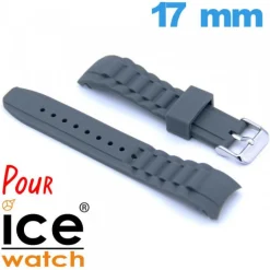 Bracelet Silicone Gris 17 mm pour montre Ice Watch