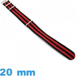 Bracelet Textile montre 20mm N.A.T.O