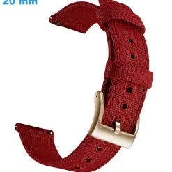 Bracelet Tissu Ardillon de montre Rouge 20 mm