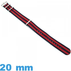 Bracelet tissu montre 20 mm N.A.T.O