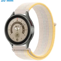 Bracelet Velcro Blanc 20 mm Nylon de montre