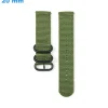 Bracelet Vert 20 mm Nylon de montre Ardillon