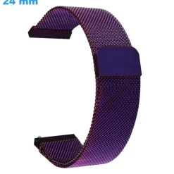 Bracelet Violet 24 mm Acier Inoxydable pour montre