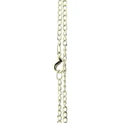 Chainette de montre pendentif argenté maillons fins 78 cm