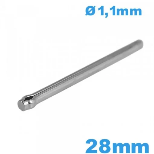 Clavette argentée 28mm fendue pour bracelet pour montre acier inoxydable