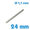 Clavette avec moletage bracelet  diamètre 1,1 24mm