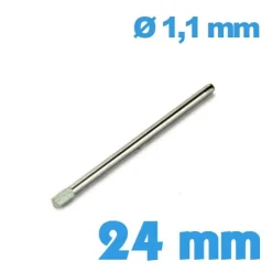 Clavette avec moletage bracelet  diamètre 1,1 24mm