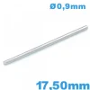 Clavette Droite pour Montre taille 17,50 mm diamètre 0,90 mm