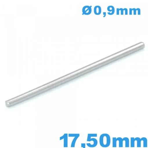 Clavette Droite pour Montre taille 17,50 mm diamètre 0,90 mm