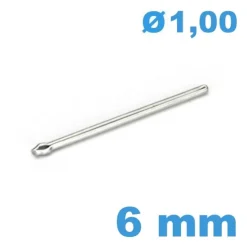 Clavette fendue 6mm pour bracelet métal  diamètre 1 mm